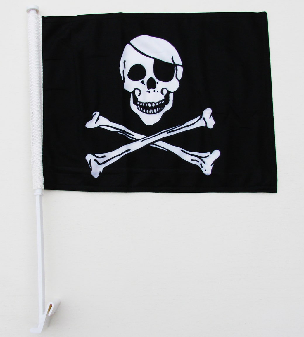 Pirate Car Flag - Pirate - Car Flags - Pirate Flags - Pirate Car  FlagsFlagpoles, Flags, Mounts, Lights, Motorcycle Accessories