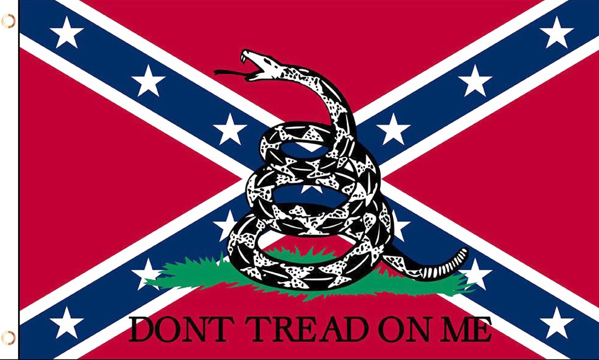 Don't Tread on Me Rebel Flag-Gadsden Flag-Confederate Flag with SnakeFlagpoles, Flags, Mounts ...