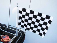 Motorcycle Flagpole with Black and White Checkered Flag, Motorcycle Flagpole with USA Flag, Motorcycle Flagpoles and Flags, Motorcycle Flags, Harleys, Motorcycles